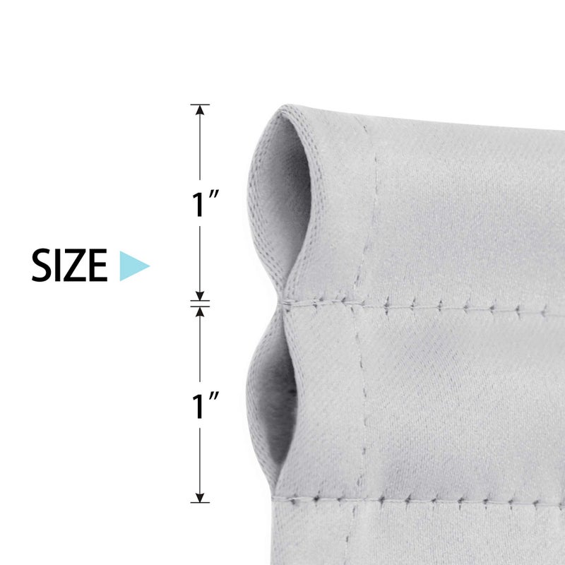 Deconovo Blackout Door Curtain for Glass Doors & Sidelights, Thermal Insulated Privacy Panel with Dual Rod Pockets & Adjustable Tieback, Machineâ€‘Washable Curtain (54W x 40L, Silver Grey, 1 Panel) - Image 3